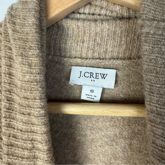 J. Crew Camel Brown Button Turtleneck Soft Yarn Pullover Sweater S - Picture 4 of 4
